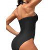 Sheer Mesh Pane Crossover Plunge Halter One-piece Swimsuit - BLACK S | US 4