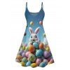 Mini Robe Ligne A Lapin Œuf de Pâques Imprimé à Bretelle Fine - multicolor XXXXL | US 18