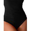 Maillot de Bain à Bretelle Réglable Matelassé en Couleur Contrastée Une-Pièce - Noir XL | US 10