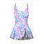Maillot de Bain Coquille Colorée Nœud Papillon Imprimé Une-Pièce - multicolor A L | US 8-10