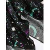 Débardeur D'Eté Mouchoir Lune Etoile Soleil Galaxie à Lacets - Noir S | US 4