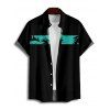 Hawaii Palm Tree Print Vacation Spaghetti Strap V Neck A Mini Dress And Short Sleeve Shirt Matching Outfit - Noir S | US 4