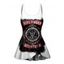 Music Festival Graphic Pattern One Piece Swimsuit Bowknot Adjustable Strap Padded Rock Style Swimwear - WHITE S | US 4