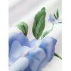 Robe Courte Imprimée Florale à Volants avec Noeud Papillon pour Été - Bleu Ciel S | US 4