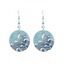 Boucles D'Oreilles de Plage de Vacances Perlées Motif de Cercle en Acrylique - Bleu gris 