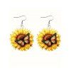 Boucles D'Oreilles de Plage de Vacances en Forme de Tournesol en Acrylique - Jaune 