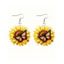 Boucles D'Oreilles de Plage de Vacances en Forme de Tournesol en Acrylique - Jaune 