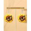 Boucles D'Oreilles de Plage de Vacances en Forme de Tournesol en Acrylique - Jaune 