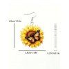 Boucles D'Oreilles de Plage de Vacances en Forme de Tournesol en Acrylique - Jaune 