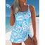 Maillot de Bain 1 Pièce à Bretelles Ajustables Style Ethnique - Bleu clair S | US 4