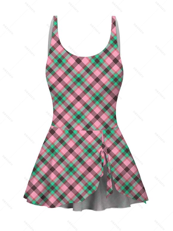 Vacation Style Sub Print Women's One Piece Swimsuit - LIGHT PINK XXL | US 14