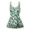Vacation Style Ethnic Style Abstract Art Pattern Printed  One-piece Swimsuit - DEEP GREEN XXL | US 14