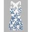 Débardeur Style Vacances Brodé Motif de Papillon Floral - Bleu profond S | US 4