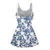 Maillot de Bain 1 Pièce Imprimé Floral pour Vacances - Bleu profond S | US 4