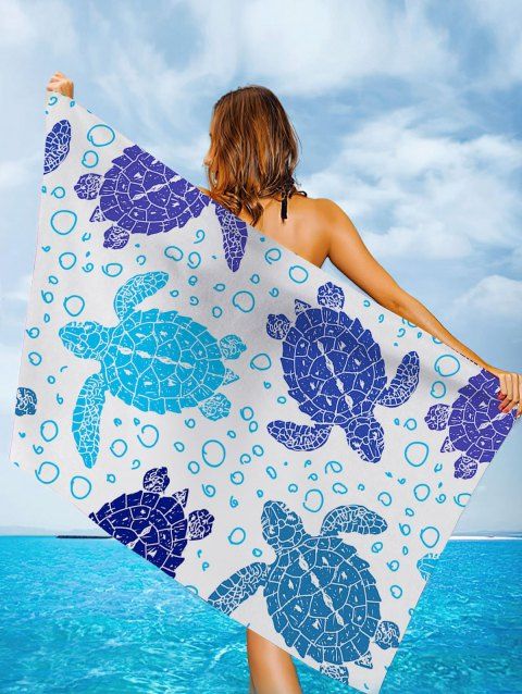 Serviette de Plage en Forme de Tortue Marine