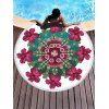 Couverture de Plage en Forme de Fleur Géométrique Ourlet à Frange Style Bohémien - multicolor A 