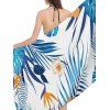 Tropical Flower Leaf Print Rectangle Shaped Vacation Beach Towel - multicolor A 