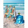 Serviette de Plage de Vacances en Forme de Rectangle à Imprimé Feuilles et Fleurs Tropicales - multicolor B 