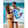 Serviette de Plage de Vacances en Forme de Requin à L'Encre Jailli Imprimé - multicolor C 