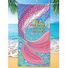 Mermaid Tail Pattern Rectangle Shaped Trendy Beach Towel - multicolor A 