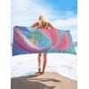 Mermaid Tail Pattern Rectangle Shaped Trendy Beach Towel - multicolor A 