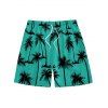 Short de Plage de Vacances Imprimé Palmier pour Homme - Vert profond M