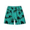 Short de Plage de Vacances Imprimé Palmier pour Homme - Vert profond M