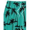 Short de Plage de Vacances Imprimé Palmier pour Homme - Vert profond M