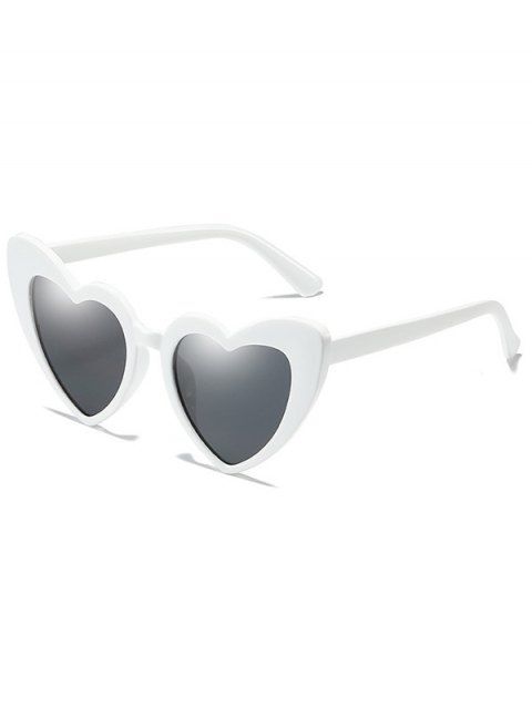 Lunettes de Soleil Unisexes en Forme de Cœur Monture en Couleur Unie
