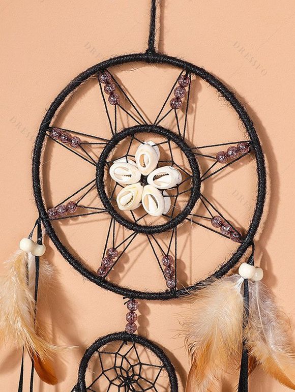 Attrape-Rêve Tendance à Sculpture Creuse en Forme D'Etoile avec Perles Fantaisies Décor Maison - multicolor A 