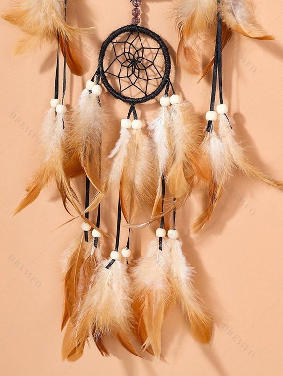 Attrape-Rêve Tendance à Sculpture Creuse en Forme D'Etoile avec Perles Fantaisies Décor Maison - multicolor A 