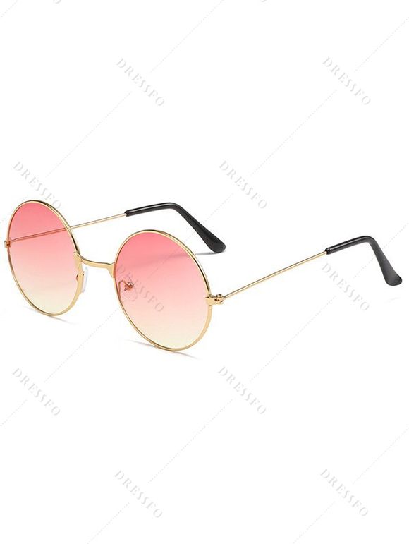 Lunettes de Soleil de Vacances Polarisées Monture Ronde - Rose clair 