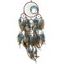 Attrape-Rêve Tendance à Sculpture Creuse Motif Plumes et Perles Turquoises Fantaisies Style Vintage Décor Maison - multicolor A 