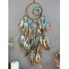 Attrape-Rêve Tendance à Sculpture Creuse Motif Plumes et Perles Turquoises Fantaisies Style Vintage Décor Maison - multicolor A 