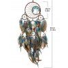 Attrape-Rêve Tendance à Sculpture Creuse Motif Plumes et Perles Turquoises Fantaisies Style Vintage Décor Maison - multicolor A 