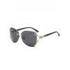 Lunettes Solaires Tendances sans Monture Motif Renard avec Strass Style Streetwear - Noir 