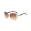 Lunettes Solaires Tendances sans Monture Motif Renard avec Strass Style Streetwear - multicolor A 