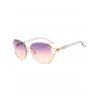 Lunettes Solaires Tendances sans Monture Motif Renard avec Strass Style Streetwear - multicolor A 