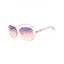 Lunettes Solaires Tendances sans Monture Motif Renard avec Strass Style Streetwear - multicolor A 