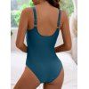 Maillot de Bain 1 Pièce à Bretelles Ajustables en Couleur Unie - Bleu profond XXL | US 12