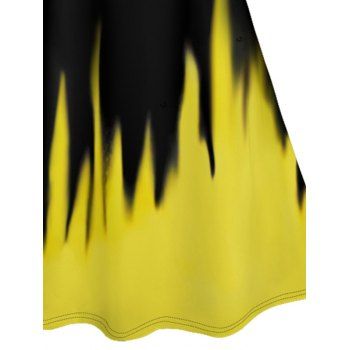 Sunflower Butterfly Contrast Color Vacation Dress A Line Spaghetti Strap Hawaii Tank Dress