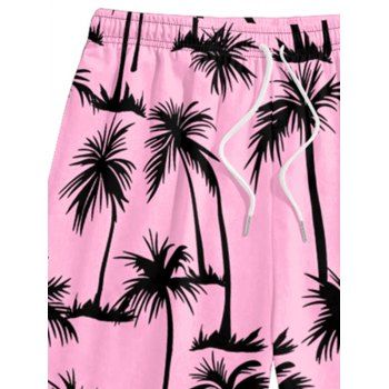 Men's Palm Tree Beach Print Vacation Style Shorts