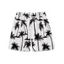Men's Palm Tree Beach Print Vacation Style Shorts - PURPLE 2XL