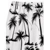 Short de Plage de Vacances Imprimé Palmier pour Homme - Blanc 5XL