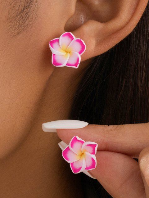 Boucles D'Oreilles de Plage Branché Forme de Fleur