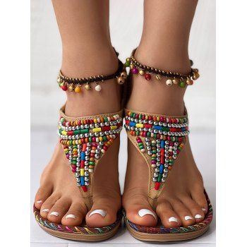 Vacation Outfit Sunflower Painting Pattern Ruched Bust Mock Button Belt A Line Dress and Earrings Beaded Flat Slip On Flip Flops Beach Outfit