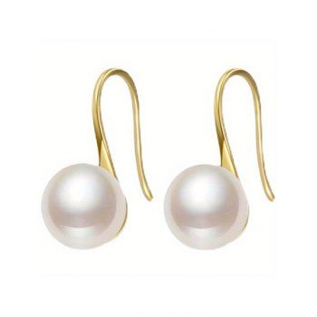 Elegance Artificial Pearl Drop Earrings Simple Trendy Women Accessory