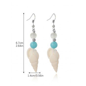 Beach Style Conch Faux Pearl Vacation Trendy Drop Earrings