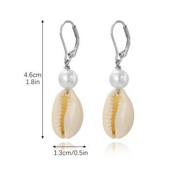 Beach Style Shell Faux Pearl Vacation Trendy Drop Earrings