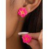 Boucles D'Oreilles de Plage Branché Forme de Fleur - Rouge 